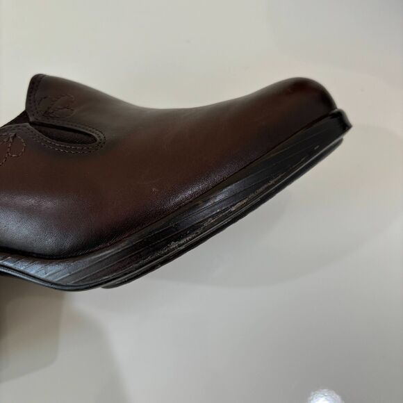 Dansko Womens Beth Brown Leather Size 41 Stacked Block Heel Loafers US 10 Pumps - Picture 12 of 13